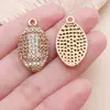 10 Bolas Chapadas Colgantes con Goteo de Aceite Deportes Rugby Fútbol Diamante de Punto Colgante Colgante Llavero DIY Accesorios de Joyería