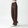 Calça de Yoga com Barra Micro Flare e Caimento para Primavera e Outono com Corte 3D na Linha Central Cintura com Cordão Bolso Estilo Fitness Casual Feminina