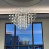 Nuevo candelabro para sala de estar, candelabro para escalera de villa de lujo joven, luz para comedor de villa en apartamento dúplex de planta abierta