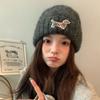 Gorro de punto para cachorro para niños, otoño e invierno 2024, nuevo estilo, gorro de lana con cabeza grande y pequeña.