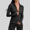 Tops de Fitness Juyitang con Empalme, Bolsillos Elásticos Transpirables, Ropa Deportiva para Correr Yoga, Mangas Largas para Mujer