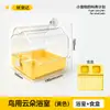 Nube de Loro Baño Peonía Fénix Negro Exterior Salpicaduras Alimentador Baño Multifuncional Tina de Baño Grande