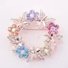 Moda venda quente alta qualidade anel broche borboleta coreano cravejado de diamantes joia para roupa pino casamento corsage colorido atacado