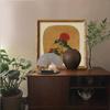 Pintura Decorativa de Entrada para Sala de Estar Camelia Retro Francesa Nuevo Estilo Chinoiserie Estilo Chino Restaurante Estudio Flor Roja Pintura Colgante