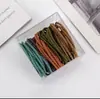 Banda de goma negra para mujer, cuerda para la cabeza, cubierta de cuero, alta elasticidad, duradera, cuerda para el cabello, banda elegante para el cabello