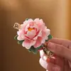Suporte de Incenso Flor de Porcelana Peônia Artesanal, Fogareiro de Aromaterapia para Interior, Suporte de Incenso, Suporte de Incenso, Enfeites Zen, Porcelana Retrô