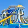 Escorregador Grande de Aço Inoxidável, Equipamentos de Playground Personalizados Não Padrão para Crianças, Playground Não Motorizado, Instalações Externas para Crianças Pequenas