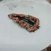 Grampo de Cabelo Estrela de Cinco Pontas Coração Atmosfera Primavera Verão Presilha Lateral Flor Bordada Rosa Gota d'Água Presilha BB Presilha para Franja Feminina Acessórios de Cabelo