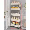 Estante de Almacenamiento de Pie Detrás de la Puerta, Carrito Móvil para Sándwiches, Refrigerador, Gabinete para Espacios Estrechos, Baño, Cocina, Estante de Almacenamiento para Sala de Estar