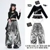 Figurino de dança Jazz para meninas, legal e estiloso, streetwear hip-hop, roupa de performance de manga comprida, modelo de performance de dança JAZZ infantil
