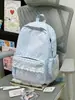 Mochila Estilo Coreano Ins Estilo Academia Poá Alta Aparência Aluno do Ensino Médio Renda Doce Estilo Menina Suave Mochila de Viagem