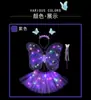 Novas asas de borboleta para crianças brinquedo luminoso LED20 luminoso Anjo tiara asas conjunto de três peças barraca atacado