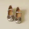 2026 Nuevos Zapatos Planos de Ballet Bajos para Mujer con Lazo, Versátiles de Estilo Retro para Aumentar la Altura y para el Trabajo