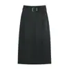 Falda de Lana, Nuevo Estilo Otoño, Falda con Abertura, Falda de Cintura Alta Estilo Coreano para Mujer, Venta Individual Dropshipping, Suministro para Transmisión en Vivo Transfronteriza