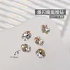 Acessórios de Nail Art da Moda com Bolas de Strass de Cristal Pontiagudas Finas Transparentes Brancas e Rosas Decorações de Nail Art Finalizadas