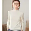 Suéter de Cachemira para Mujer con Cuello Semi Alto, Top de Punto Holgado y Adelgazante