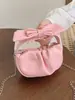 2026 Novo Estilo Coreano Plissado Nuvem Laço Infantil Estilo Pai-Filho Bolsa de Mão Crossbody Mini Bolsa Bolsa Feminina Atacado