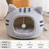 Nueva Casa para Gato con Forma de Cabeza de Gato Semi-Cerrada para Otoño e Invierno, Perrera de Invierno para Mascotas Caliente, Casa para Gato de Celebridad de Internet