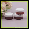 10g Botella Marrón Crema Cosmética Botella Boca Ancha Yeso 10g Botella Marrón Crema Botella de Labial Belleza Cosmético Caja Redonda