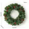Decoraciones de Navidad, Corona de Navidad, Bayas Rojas, Piñas, Hojas de Pino, Corona, Decoraciones para Colgar en la Puerta Principal, Decoraciones de Pared