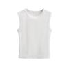 Chaleco deportivo informal a juego para mujer, básico de verano, elástico, ajustado, de color sólido, sencillo, para uso exterior, top corto interior