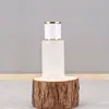 Frasco de Vidro Cilíndrico Fosco Portátil de 20ml para Perfume/Sub-frasco/Frasco com Borrifador/Frasco Vazio Tipo Pressão