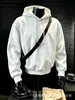 Moletom preto roxo ameixa macio e suave, 500g, algodão chinês pesado com forro de fleece, para homens e mulheres, jaqueta casual americana com capuz para outono e inverno