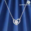 Cadena para Clavícula con Forma de Corazón Dulce Nueva Versión Coreana, Mismo Estilo que la de la Influencer Femenina, Cadena de Cuello con Forma de Corazón de Moda de Lujo Ligero