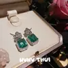 Joyería Esmeralda Colombiana Piedra Preciosa Rosa Collar Banquete Alta Costura Verde Malaquita Juego de Pendientes Camelia