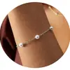 Amazon Pulseira Cruzada Cruz Pequena Cruz Lateral Pulseira de Pérolas em Camadas Novas Joias Presente de Feriado Mulheres
