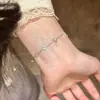 Pulsera de Plata de Ley S925 con Borla de Trébol de Cuatro Hojas y Circonita, Igual que en Xiaohongshu, para Mujer, Lujo Accesible, Diseño de Nicho, Ajuste de Cordón
