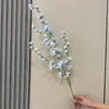 Flores Artificiais Violetas Altas de Seda com 4 Galhos para Decoração de Salão de Casamento, Flores Penduradas no Teto, Arranjos Florais para Teto Alto e Arranjos de Flores para Corredores