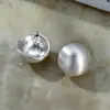 Pendientes de Alambre Metálico Dibujado Mate Aguja de Plata para Mujer 2022 Nuevos de Moda de Gama Alta con Temperamento Pendientes de Bola Pendientes Pendientes
