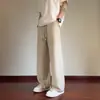 Nasa sobre Pantalones Casuales de Lino de Imitación de Seda de Hielo, Caída Suelta, para Hombre, Verano, Delgados, Nuevos 2026, Rectos, de Secado Rápido