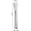 Pinza para Alimentos de Acero Inoxidable de Tres Líneas Pinza Gruesa para Alimentos Pinza para Pan Pinza para Bistec de Barbacoa Casera Pinza para Buffet de Hotel