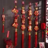 Colgante de Año Nuevo 2026 Año del Caballo Festival de Primavera Carácter de Bendición Decoración Festiva Nudo Chino Cadena de Chiles Petardo Decoración para Colgar en la Pared