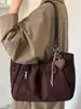 Bolsa de mano Shuai Mijia estilo coreano retro artístico estilo universitario para mujer, nueva moda 2026 bolso de hombro de gran capacidad