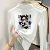 Blusa Base de Manga Longa de Veludo Zhongda Tongde para Meninas, Nova Coleção Outono/Inverno 2026, Blusa com Gola Meia-Alta Forrada com Fleece