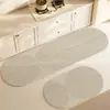 Tapete de chão para cozinha, antiderrapante, resistente à sujeira, secagem rápida, tapete de pé absorvente de água, tapete de chão de terra de diatomáceas mensal descartável para cozinha antiderrapante