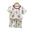 Traje de camiseta de verano para niños, estilo coreano, pantalones cortos de manga corta para niños, traje de manga corta para niñas, ropa fina para niños, venta al por mayor
