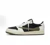 Putian Autêntico AJ1 Swoosh Invertido 9.0 Tênis Verde Oliva Tênis Masculino Tênis de Basquete Tênis Feminino Swoosh Invertido Cano Baixo Tênis para Esportes ao Ar Livre
