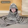 Toalha de Banho com Capuz Infantil, Poncho Roupão de Banho para Bebê, Toalha de Banho para Recém-Nascido, Manta Grossa Macia Infantil Cartoon Fofa