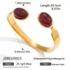 Jingqiao Pulsera de Acero Titanio Ágata Europea y Americana Pulsera Dorada Sin Desvanecimiento Joyería de Mano Joyería de Acero Inoxidable Pulsera Transfronteriza