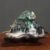Quemador de incienso de reflujo transfronterizo alta montaña y agua que fluye quemador de áloe y sándalo ceremonia del té Zen decoración creativa para el hogar interior estufa de cerámica