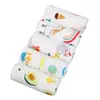 Toalla infantil de gasa de alta densidad suave absorbente con estampado de dibujos animados toalla para bebé toalla facial infantil para el hogar venta al por mayor de fábrica