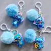 Muñeca de gota de pegamento de dibujos animados colgante de llave femenino creativo bola de pelo estrella Conejo Dailou colgante de llavero de mochila escolar al por mayor