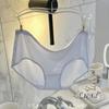 Roupa íntima cintura média feminina listrada sem costura algodão ultrafino no entrepernas calcinha estilo simples japonesa menina respirável shorts cabeça