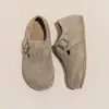 2026 Novo Estilo Sapatos de Camurça com Solado Macio de Cobertura Total Versão Coreana Versátil Slip-On Sapatos Birkenstock com Aumento de Altura Oculto para Mulheres