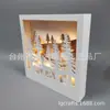Decoraciones de Escena Navideña LED de Madera Manualidades de Madera