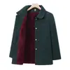Top Holgado Otoño Invierno para Abuela Ropa para Mujeres de Mediana Edad y Mayores Tallas Grandes Ropa para Personas Mayores Abrigo Grueso Cálido Forrado de Polar de Longitud Media